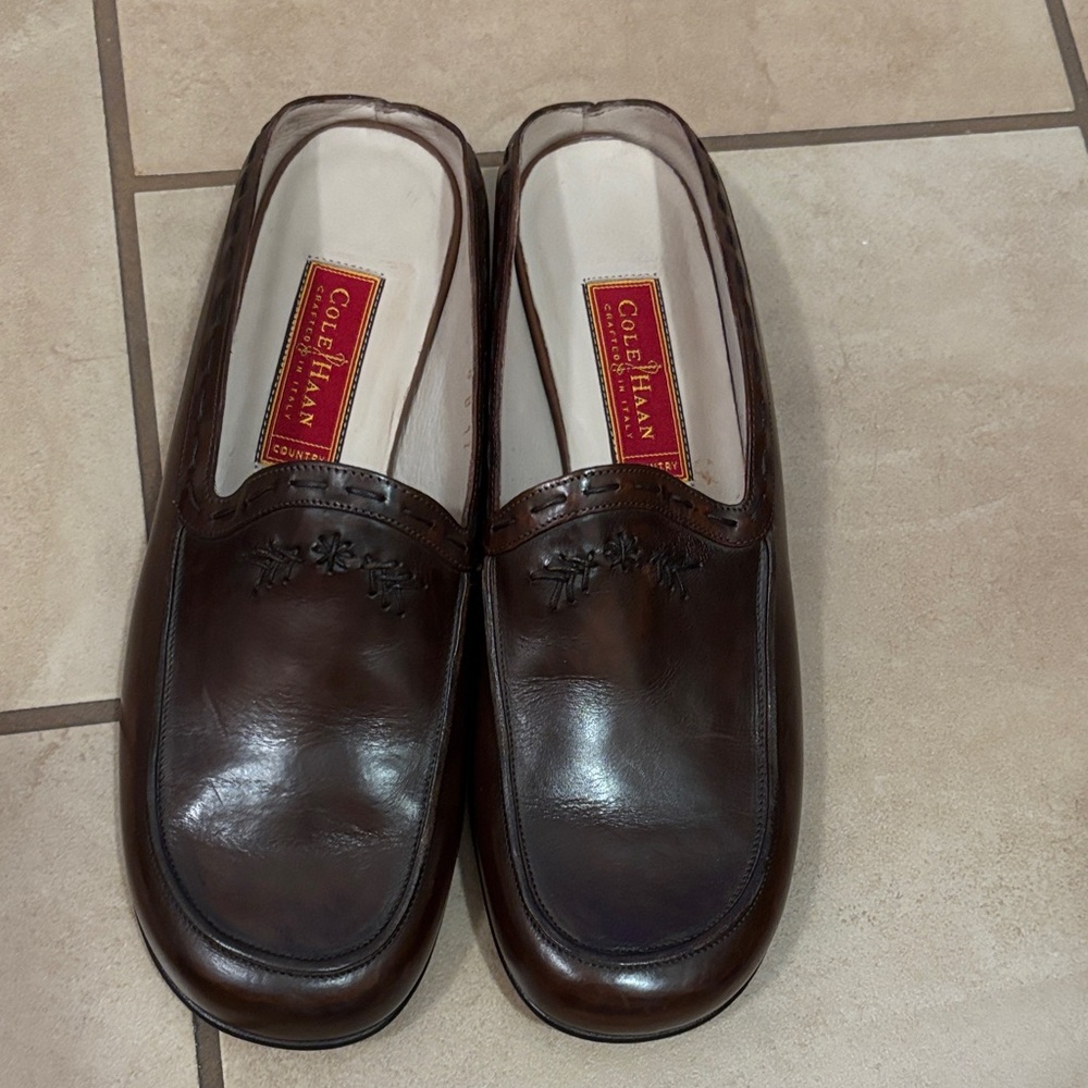 Cole Haan NWOT Y2K Women’s Dark Brown Leather Mules